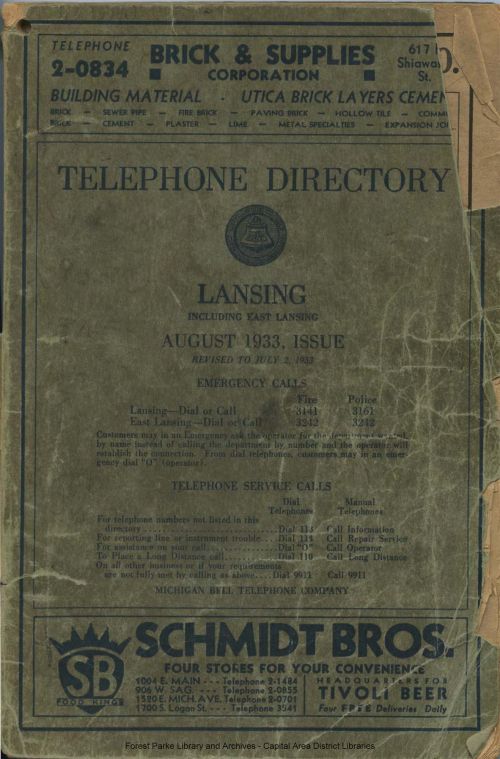 1933 Lansing Phone Book cover.jpg